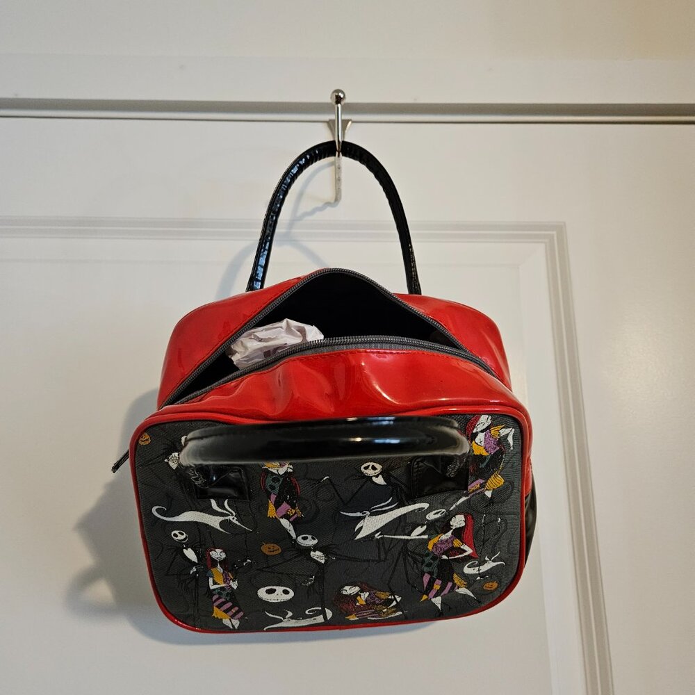 Disney Burton Nightmare Before Christmas Character Black Red Vinyl Purse Bag - Picture 2 of 6